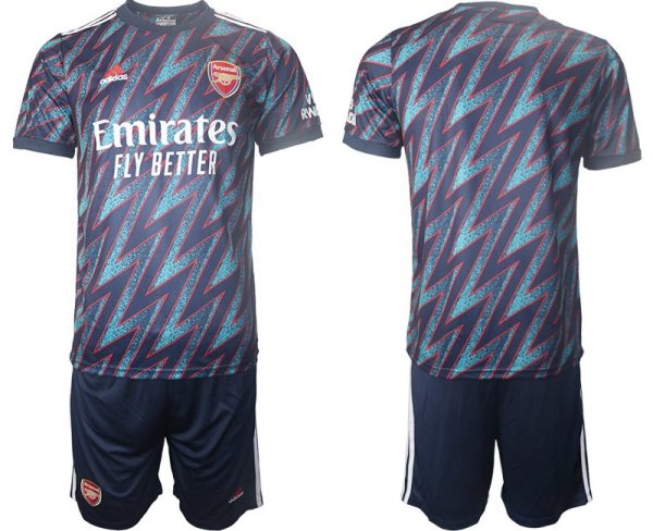 FC Arsenal 2022 Herren blau Ausweichtrikot 3rd Kit Fussball Trikotsatz