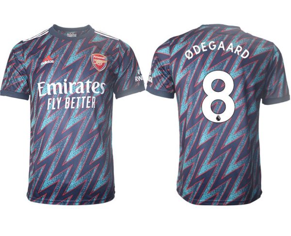 FC Arsenal Auswärtstrikot 2021/22 3rd Trikot blau mit Aufdruck ØDEGAARD 8