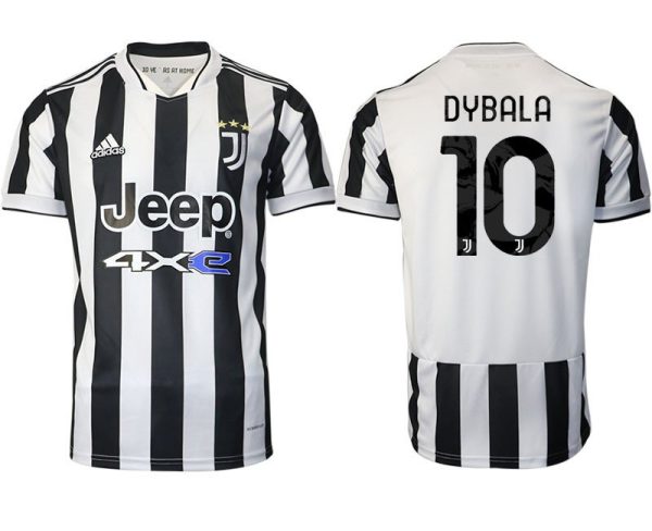 Günstige Fußballtrikots Juventus Turin Heimtrikot 2022 mit Aufdruck Dybala 10