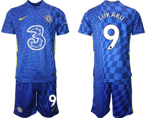 Fußball Trikotsatz FC Chelsea Heimtrikot 2022 blau mit Aufdruck LUKAKU 9