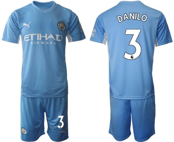 Manchester City Danilo Nummer 3 Heimtrikot 2022 Kurzarm