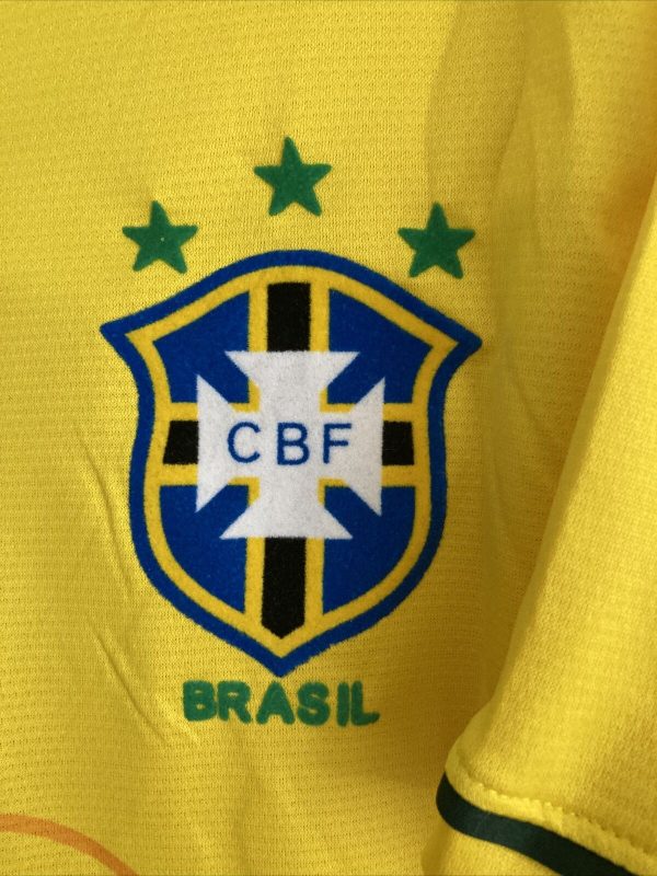 Vintage Signed Brasilien Fußball Heimtrikot 1991-1993 Umbro Cafu Brasil Herren mit Aufdruck ROMÁRIO 11-2