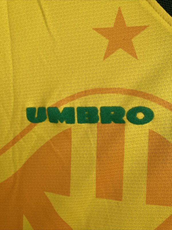 Vintage Signed Brasilien Fußball Heimtrikot 1991-1993 Umbro Cafu Brasil Herren mit Aufdruck ROMÁRIO 11-5