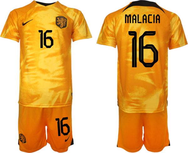 Neuen Fußballtrikot für Herren Niederlande Heimtrikot WM 2022 Orange MALACIA 16